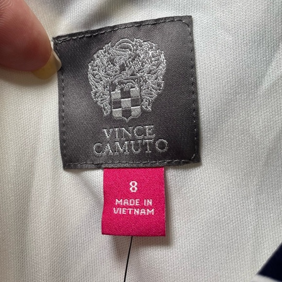 Vince Camuto Geometric print sheath dress with short sleeves sz 8 - Picture 7 of 8